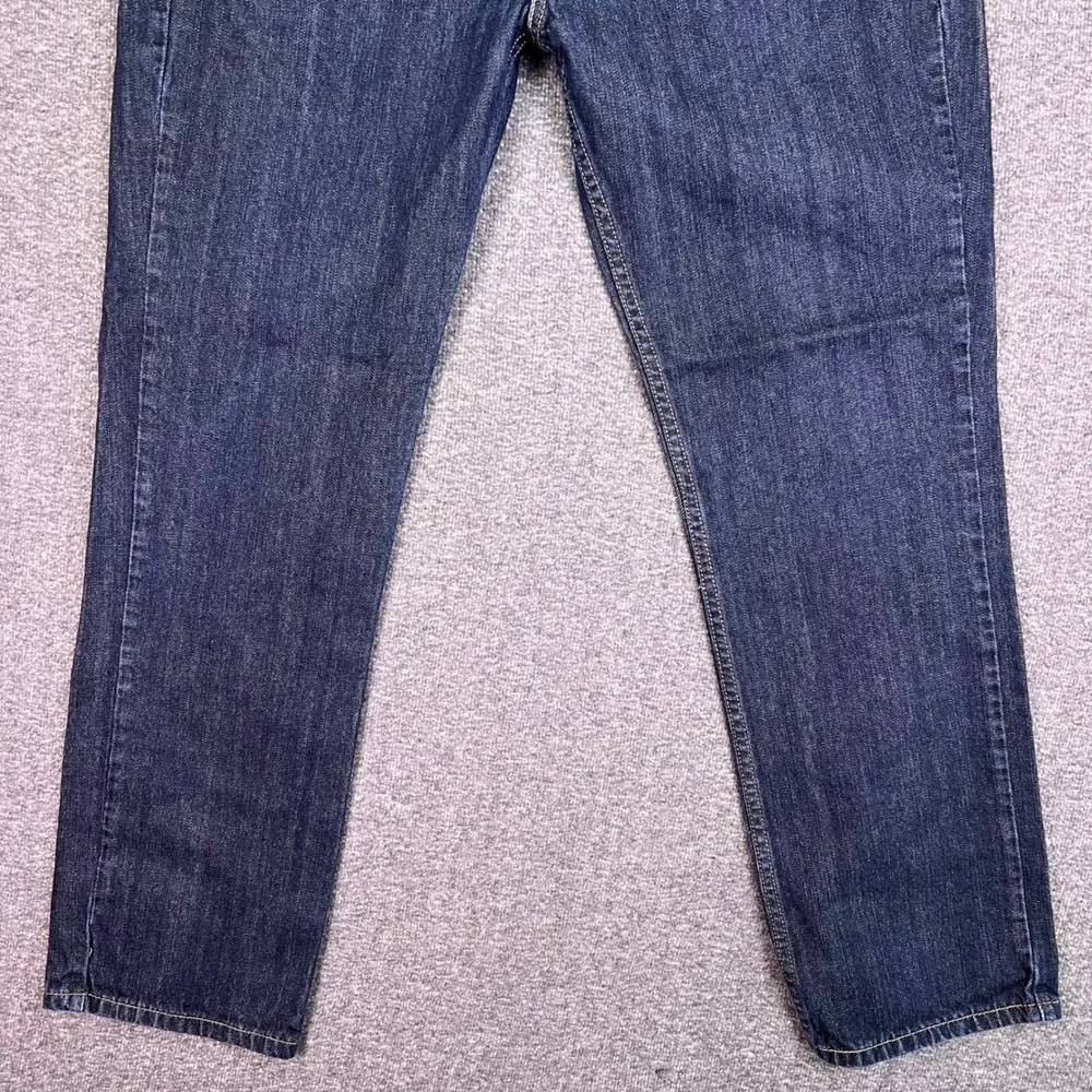 Levis 514 Jeans Mens 37x31 Dark Wash Blue Classic Casual Straight Denim Tag36x32